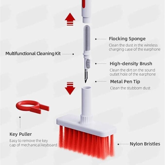 5 in 1 Keyboard Cleaner Brush with Multiple Functions