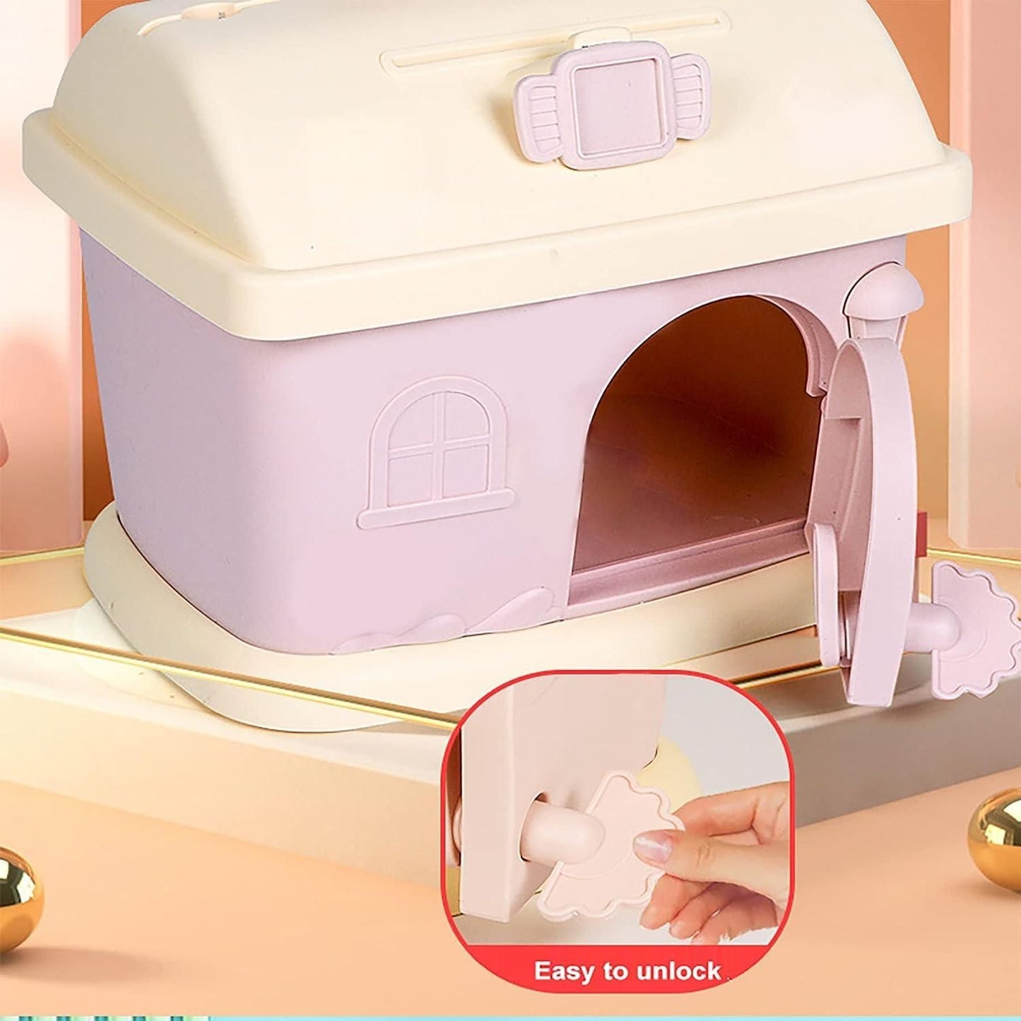 House Shaped Piggy Bank for Kids