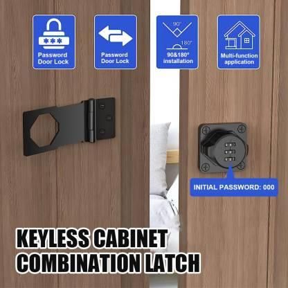 Anti-Theft Household Cabinet Password Hasp Locks, Latches, Keyless Door Lock