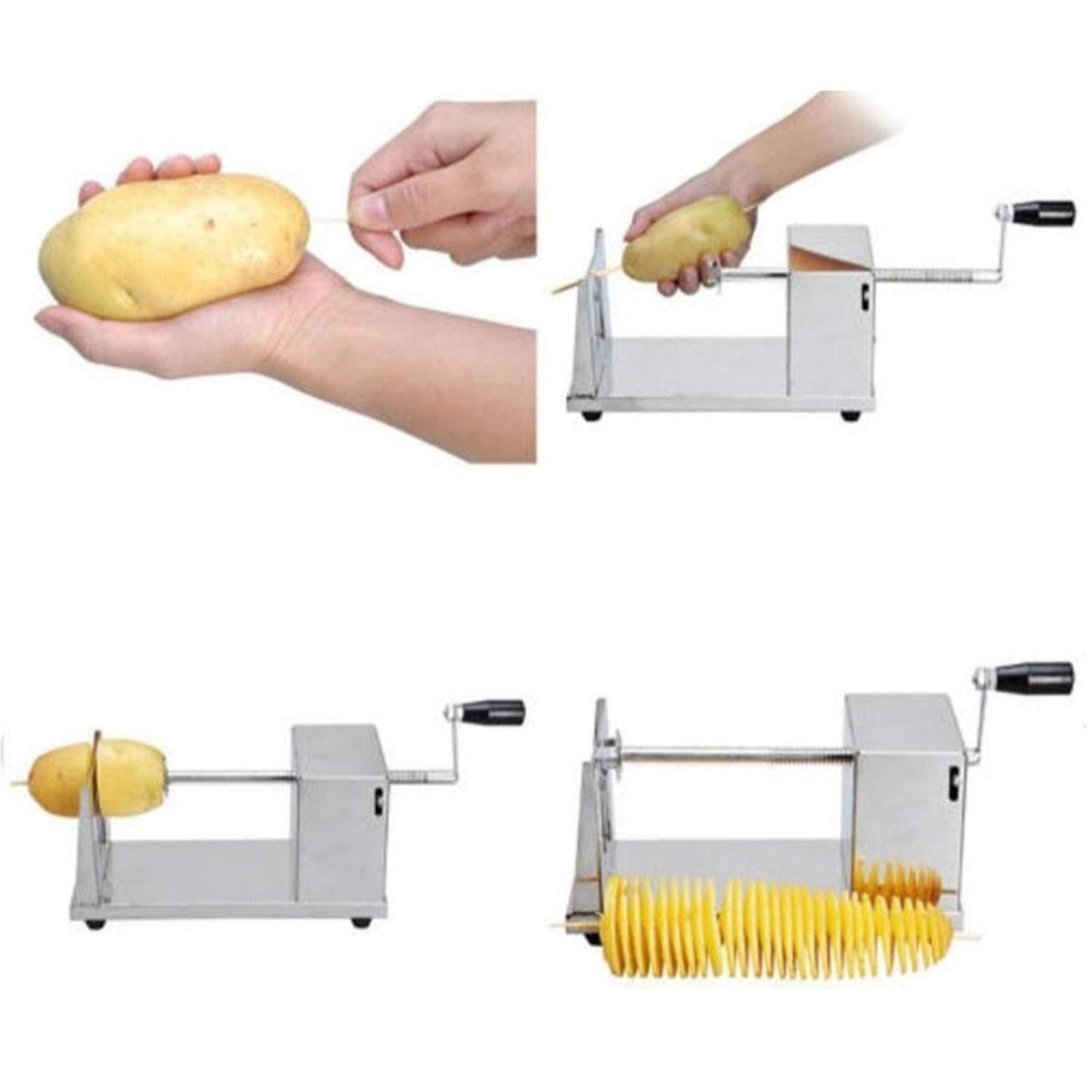 Stainless Steel Iron Potato Spiral Cutter Machine