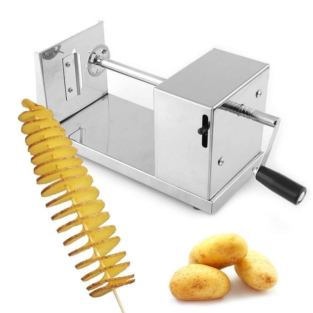 Stainless Steel Iron Potato Spiral Cutter Machine